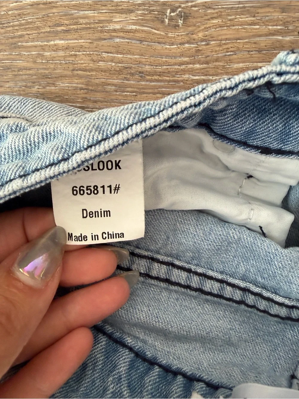 Misslook Painted Floral light distressed Jeans Size S